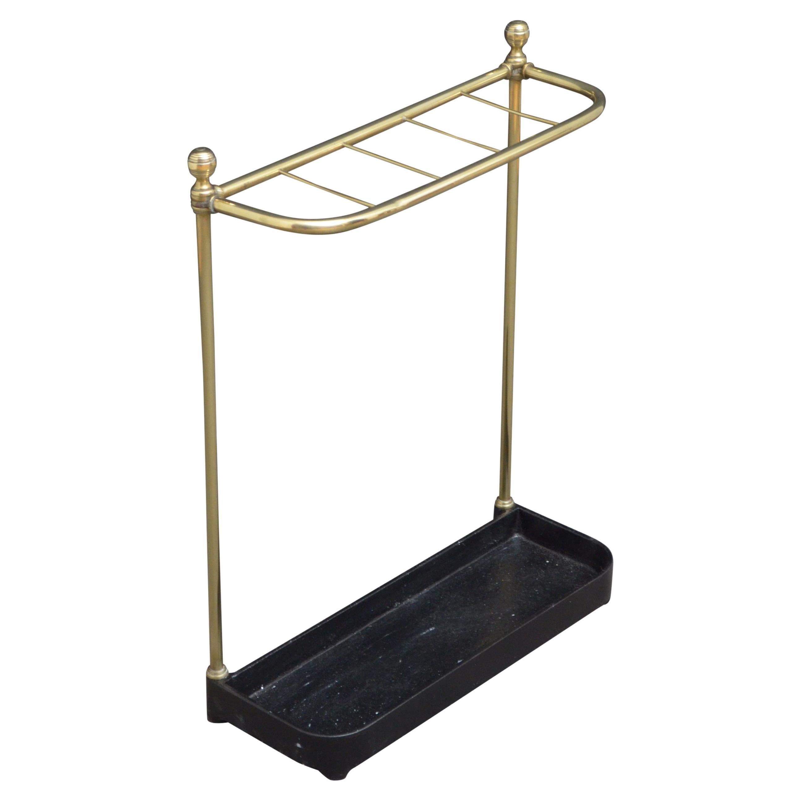 Victorian Brass Umbrella Stand For Sale at 1stDibs
