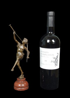 Fine Victorian Bronze of Boy with Trumpets by Ernst Rancoulet, c. 1900