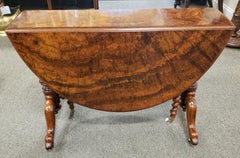 Fine Victorian Burl Walnut Sutherland Table