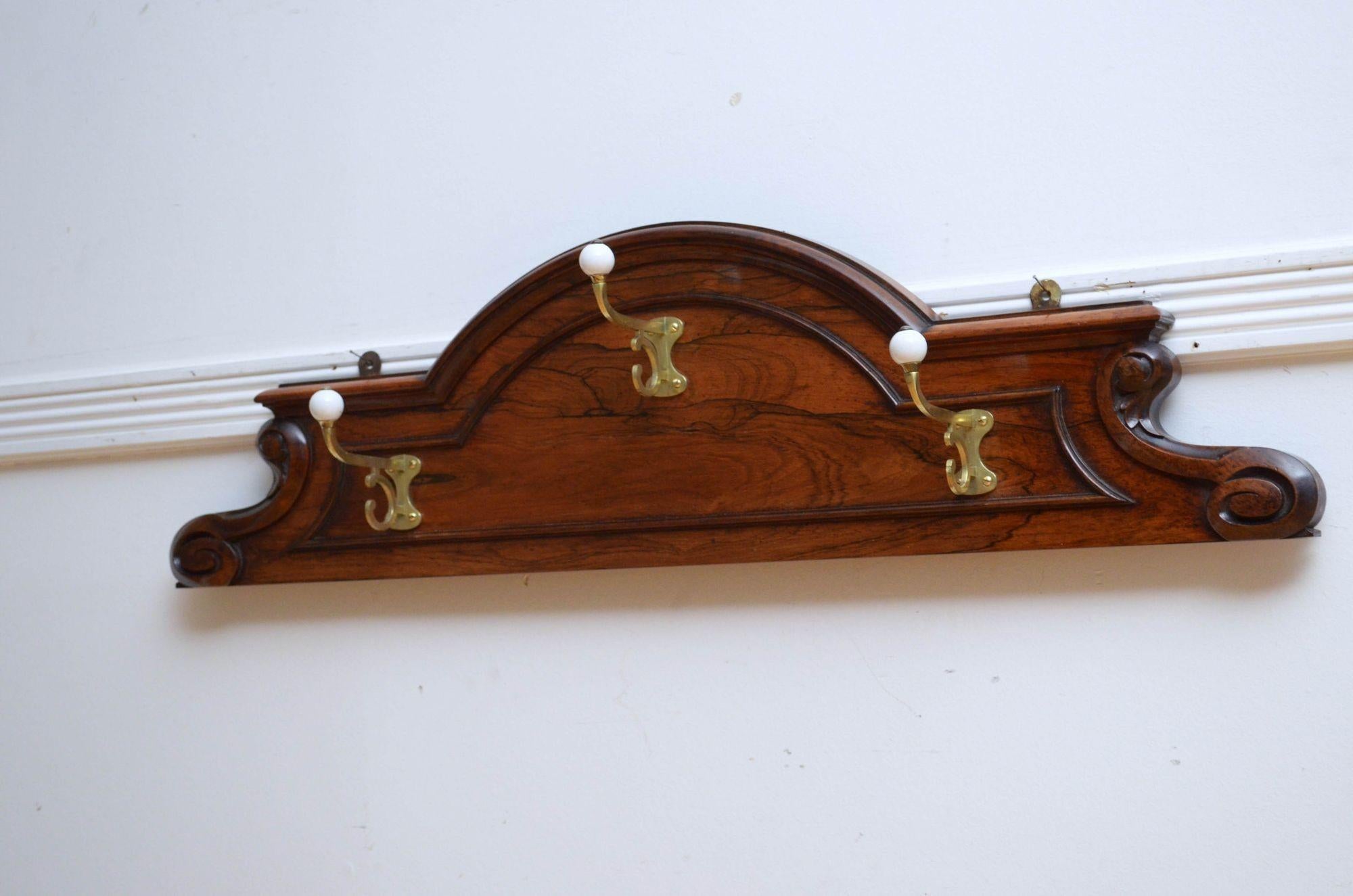 English Fine Victorian Coat Hooks Coat Rack For Sale