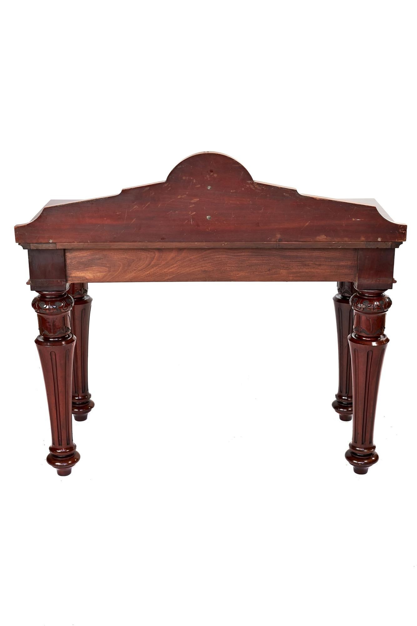 British Fine Victorian Mahogany Hall /serving table with Armorial shields For Sale