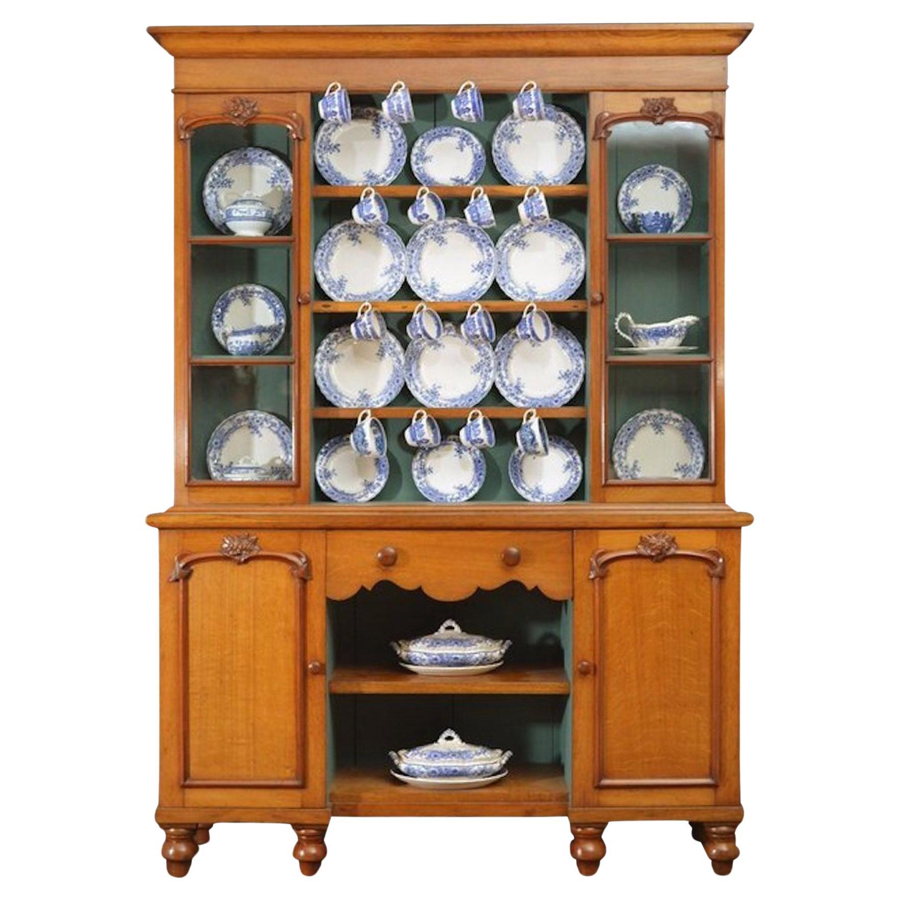 Fine Victorian Oak Dresser For Sale