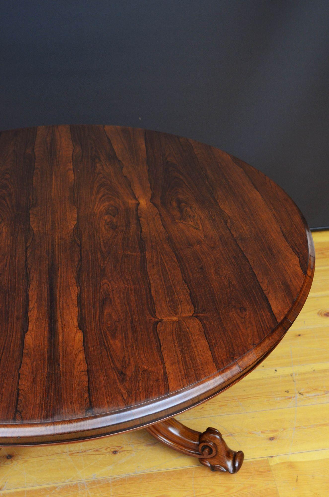 Fine Victorian Rosewood Dining Table Centre Table 1