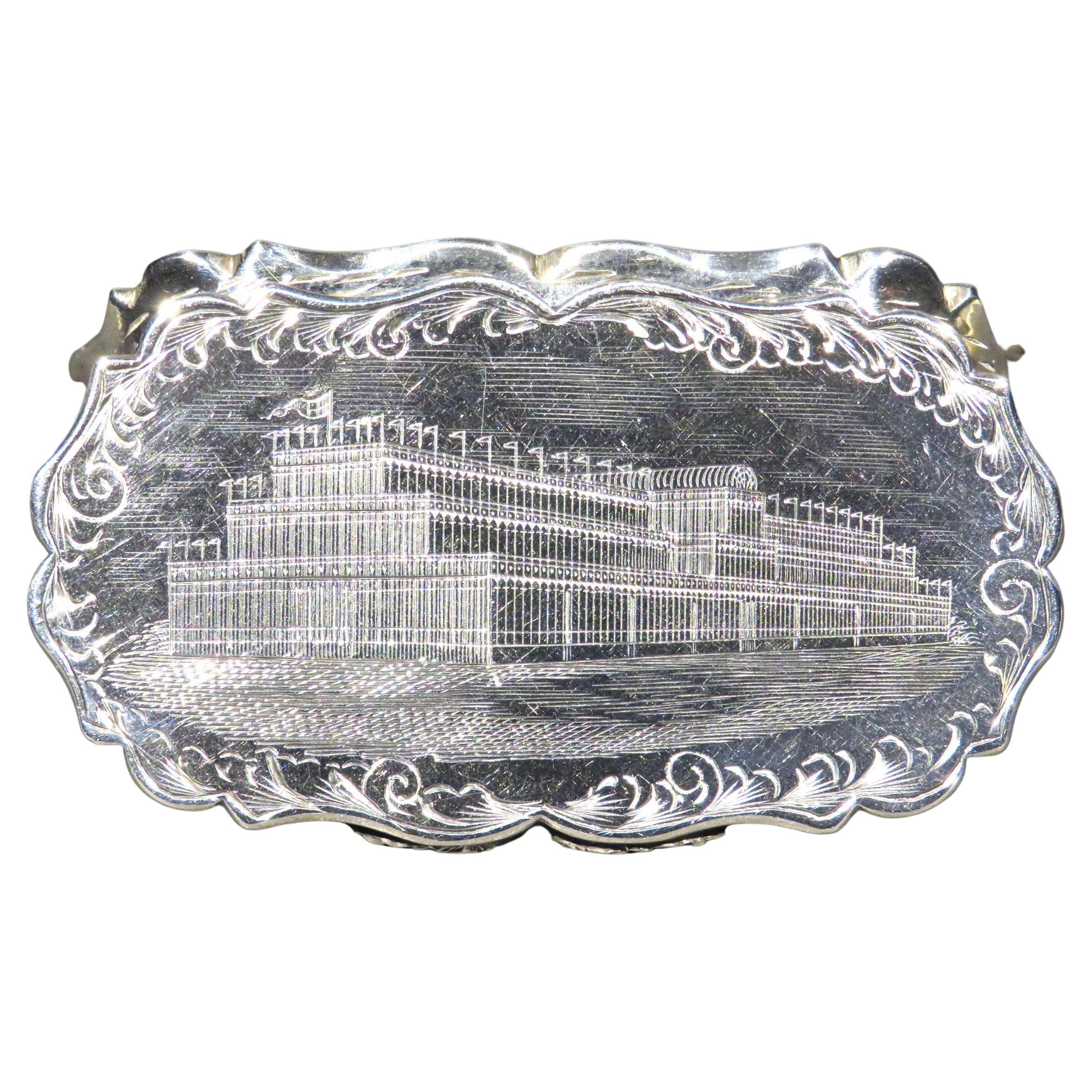 A Fine & Rare Sterling Silver Snuff Box Made For The  Great Exhibition of 1851