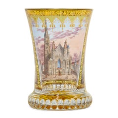 Fine Viennese Enamelled and Gilt Glass Beaker, Stephansdom, c.1830