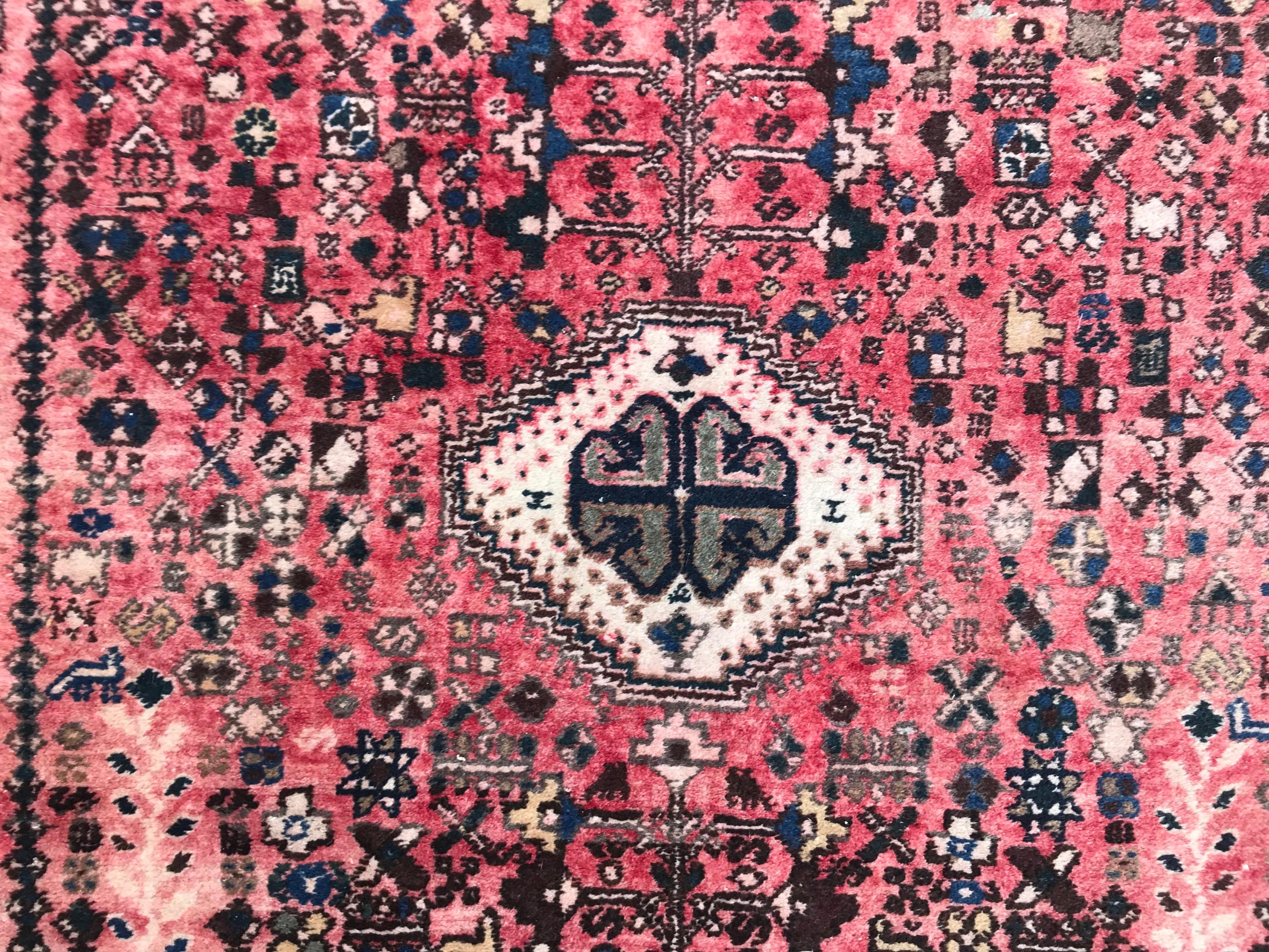 Hand-Knotted Bobyrug’s Fine Vintage Abadeh Runner For Sale