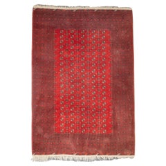 Fine Vintage Afghan Bokhara Wool Rug 6'8'' x 9'6''