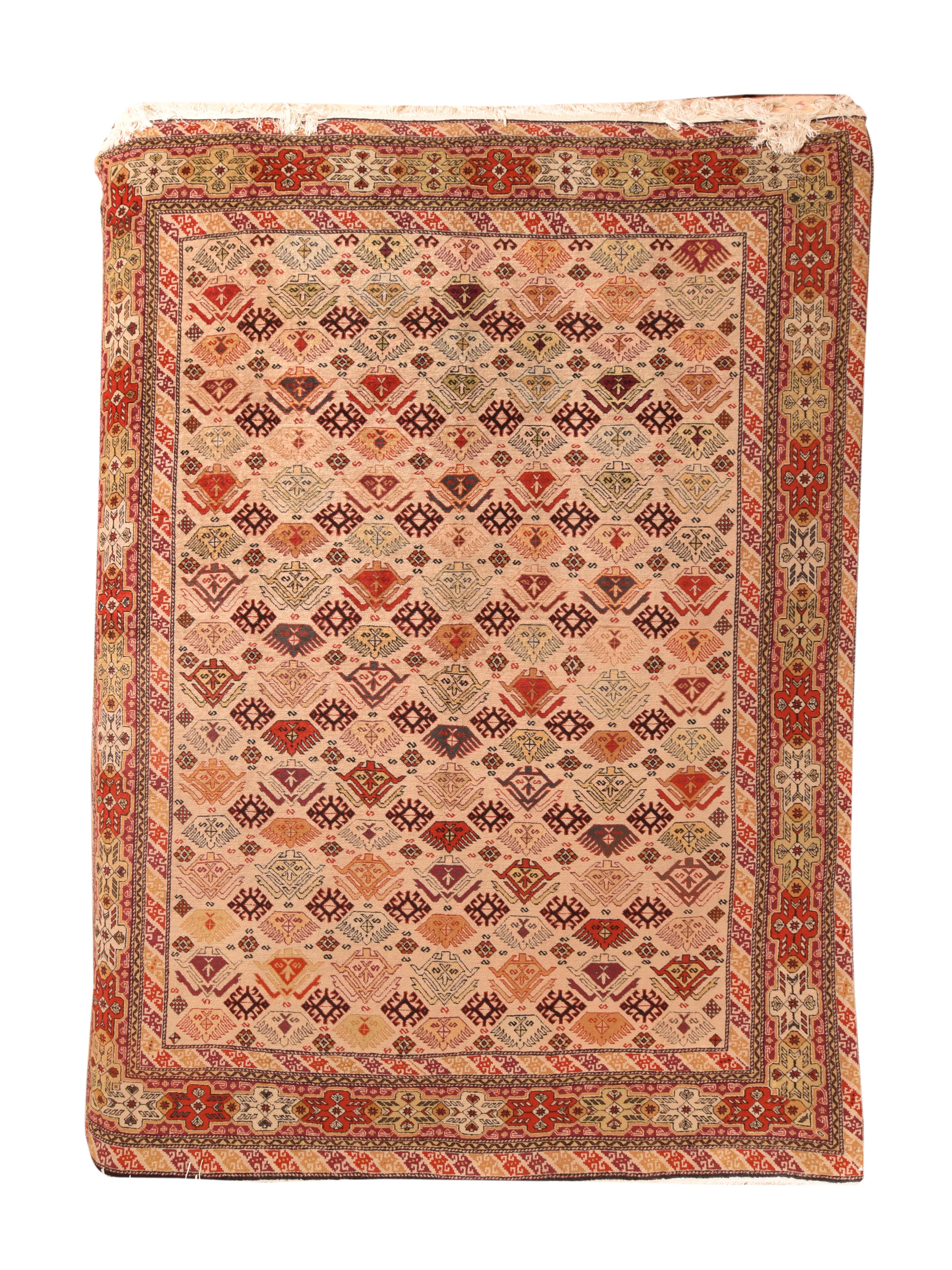 Hand-Knotted Vintage Afghani Wool Rug, Hand Knotted, circa 1950s