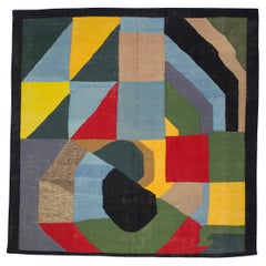 Alfombra de lana Fine Vintage (after) Sonia Delaunay Design 6'2" x 6'2"