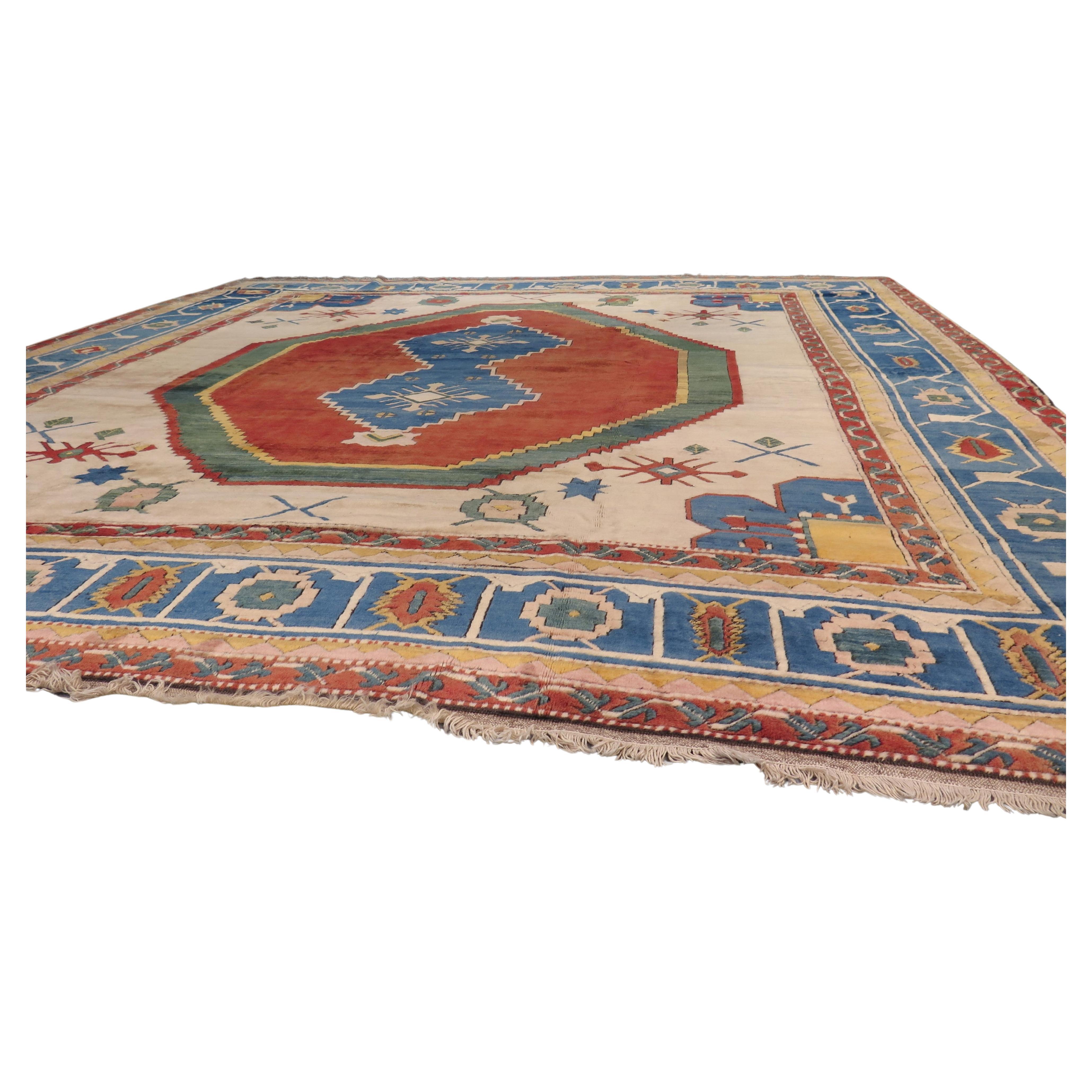 Fine Vintage Anatolian Carpet, in Serapi Style For Sale