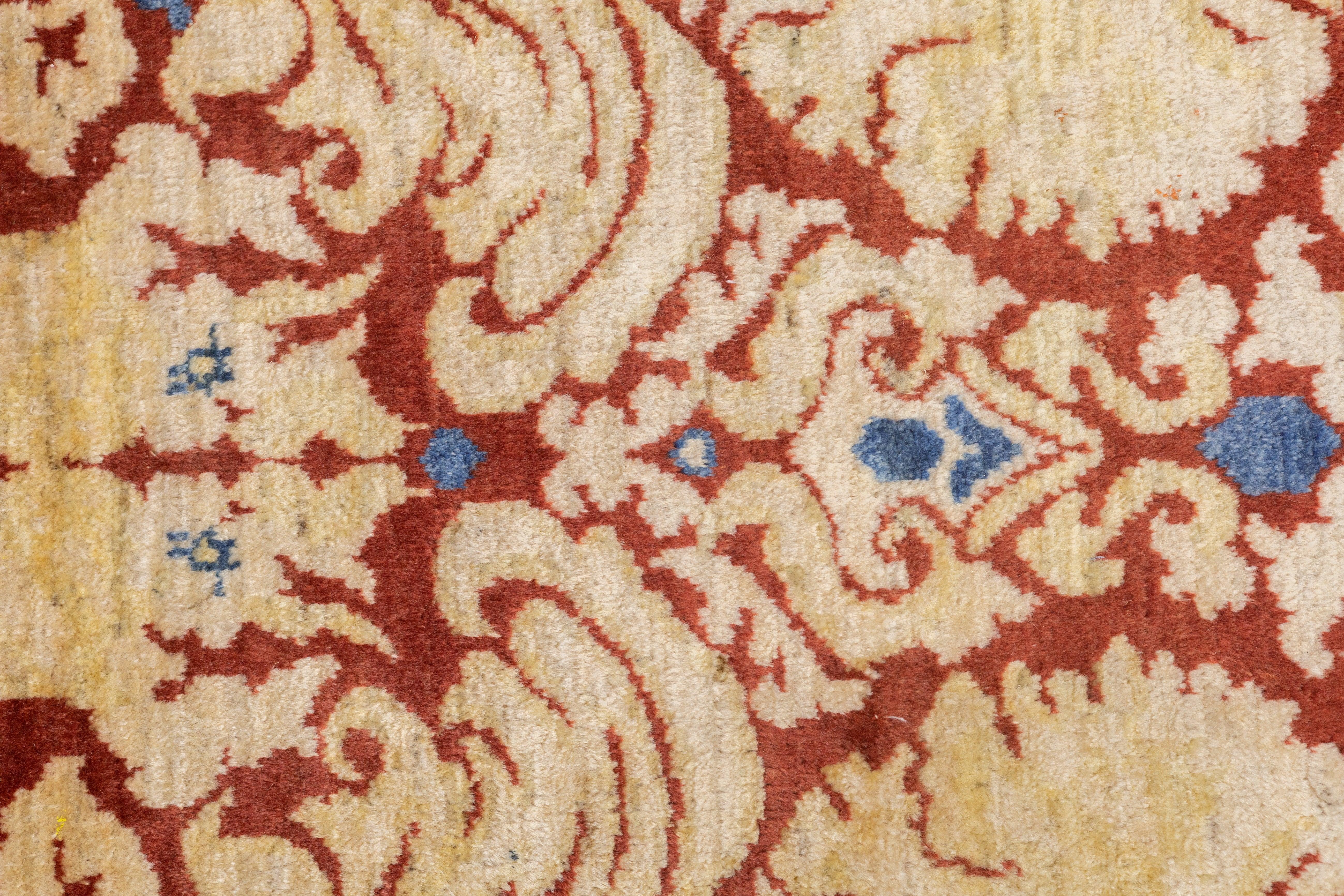 Fine Vintage Art & Craft Design Wool Rug 4'11'' x 6'6'' For Sale 6