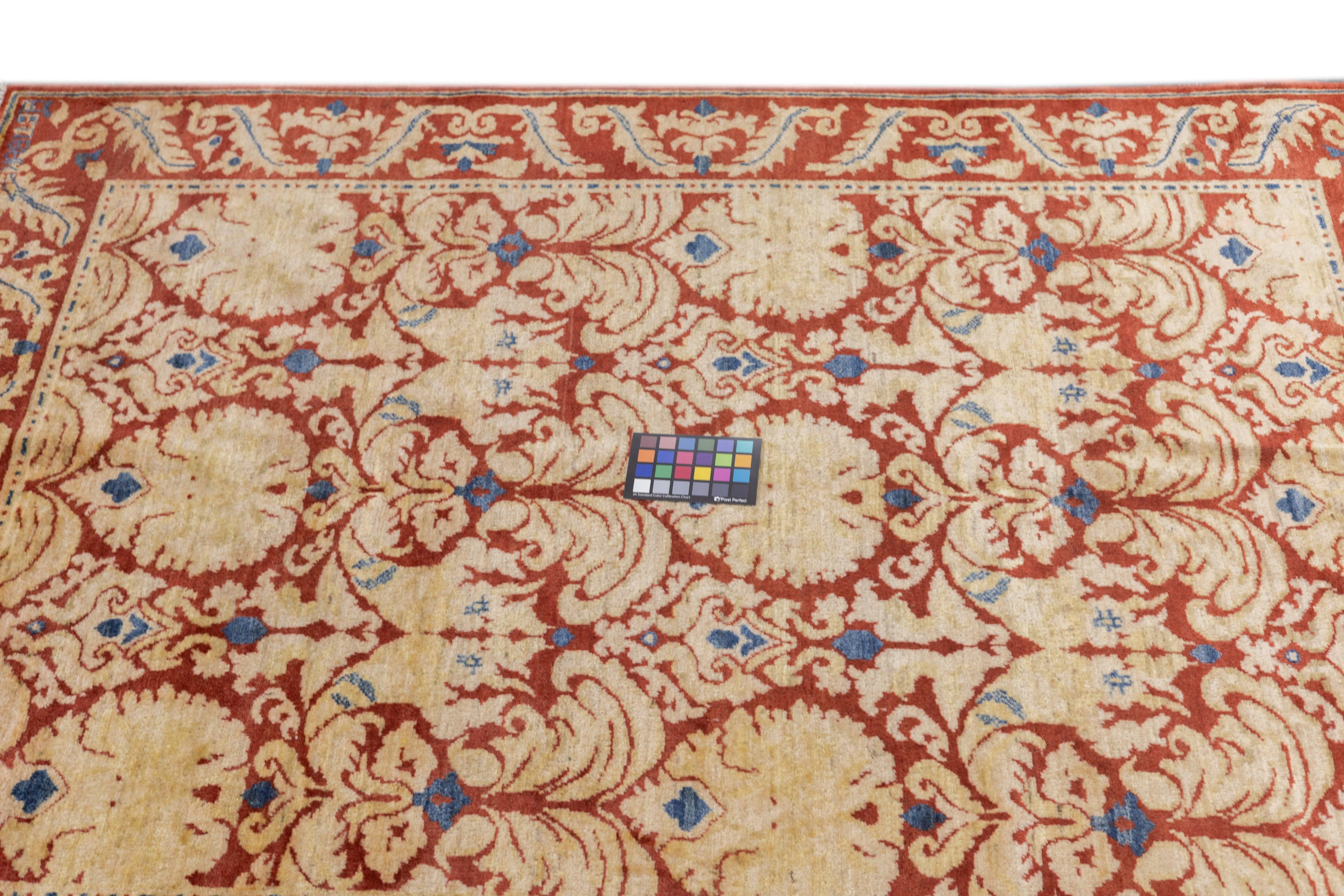 Fine Vintage Art & Craft Design Wool Rug 4'11'' x 6'6'' For Sale 7