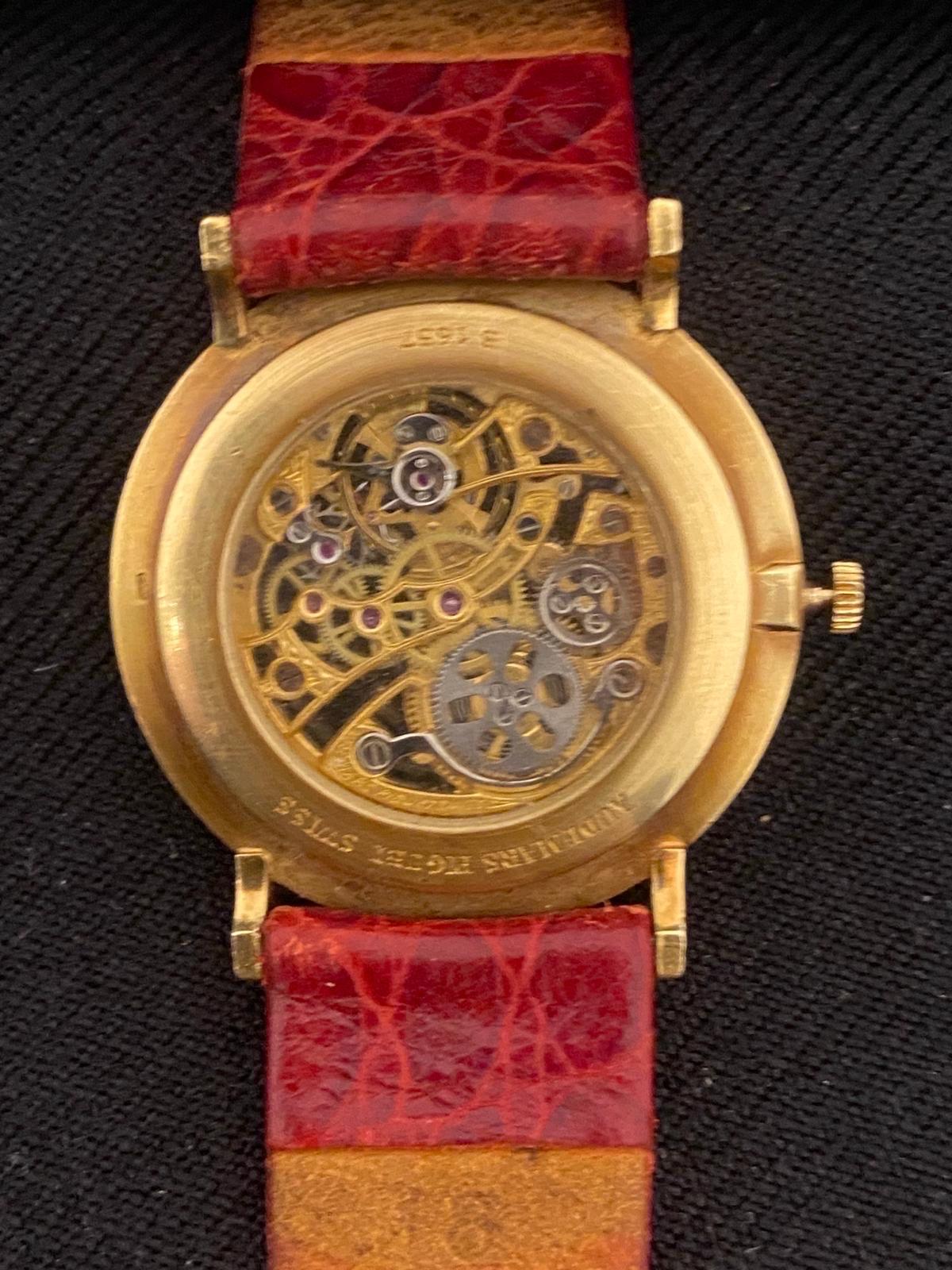 Fine Vintage Audemars Piguet 'Skeletonized' 18k gold & Diamond wristwatch For Sale 11