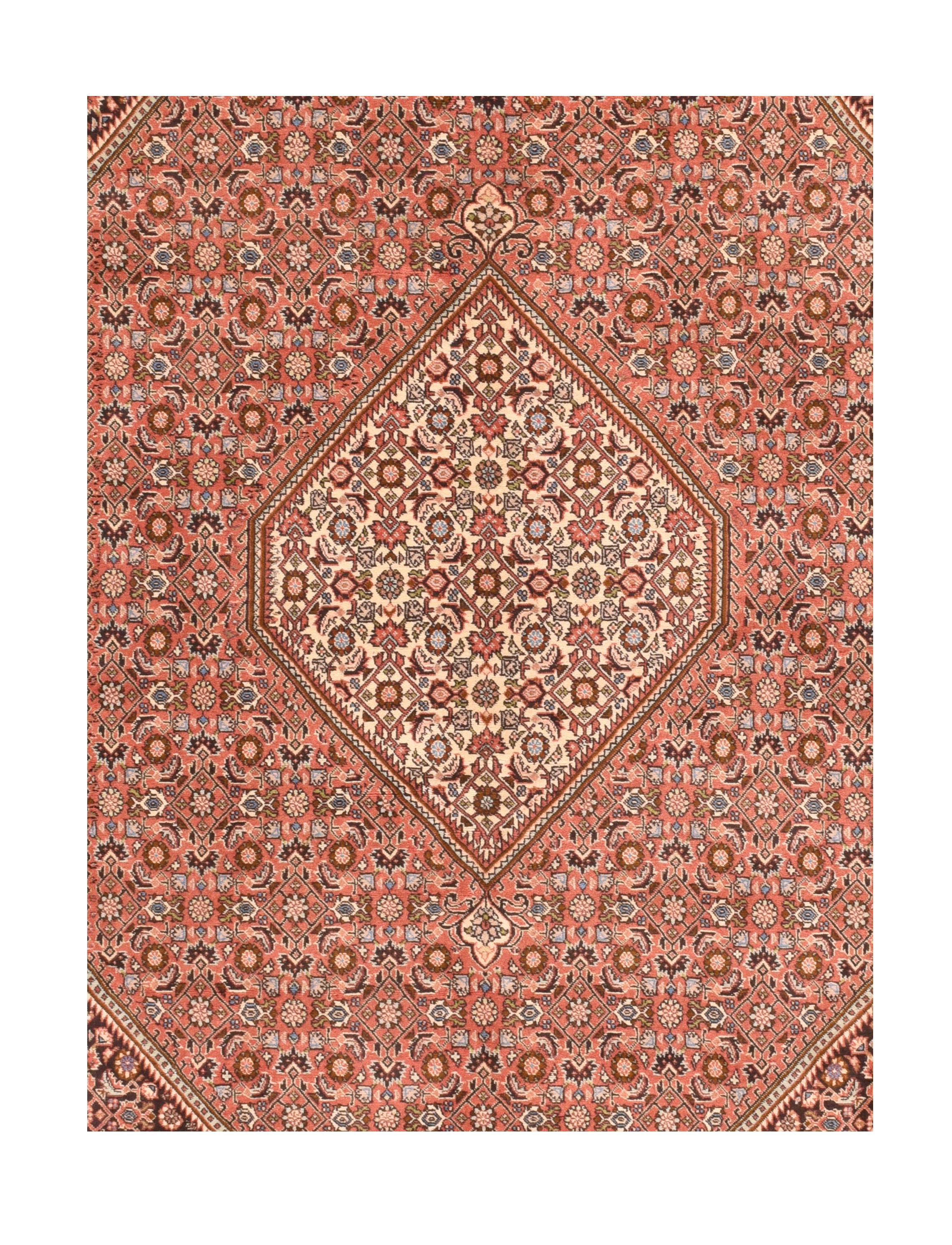 Fine vintage Bidjar Persian rug, hand knotted, circa 1970s

Design: Diamonds

Bidjar is the name of a small Kurdish town in western Iran. Kurdish carpets are often very strong and compact, which makes them extremely durable. The name Bidjar