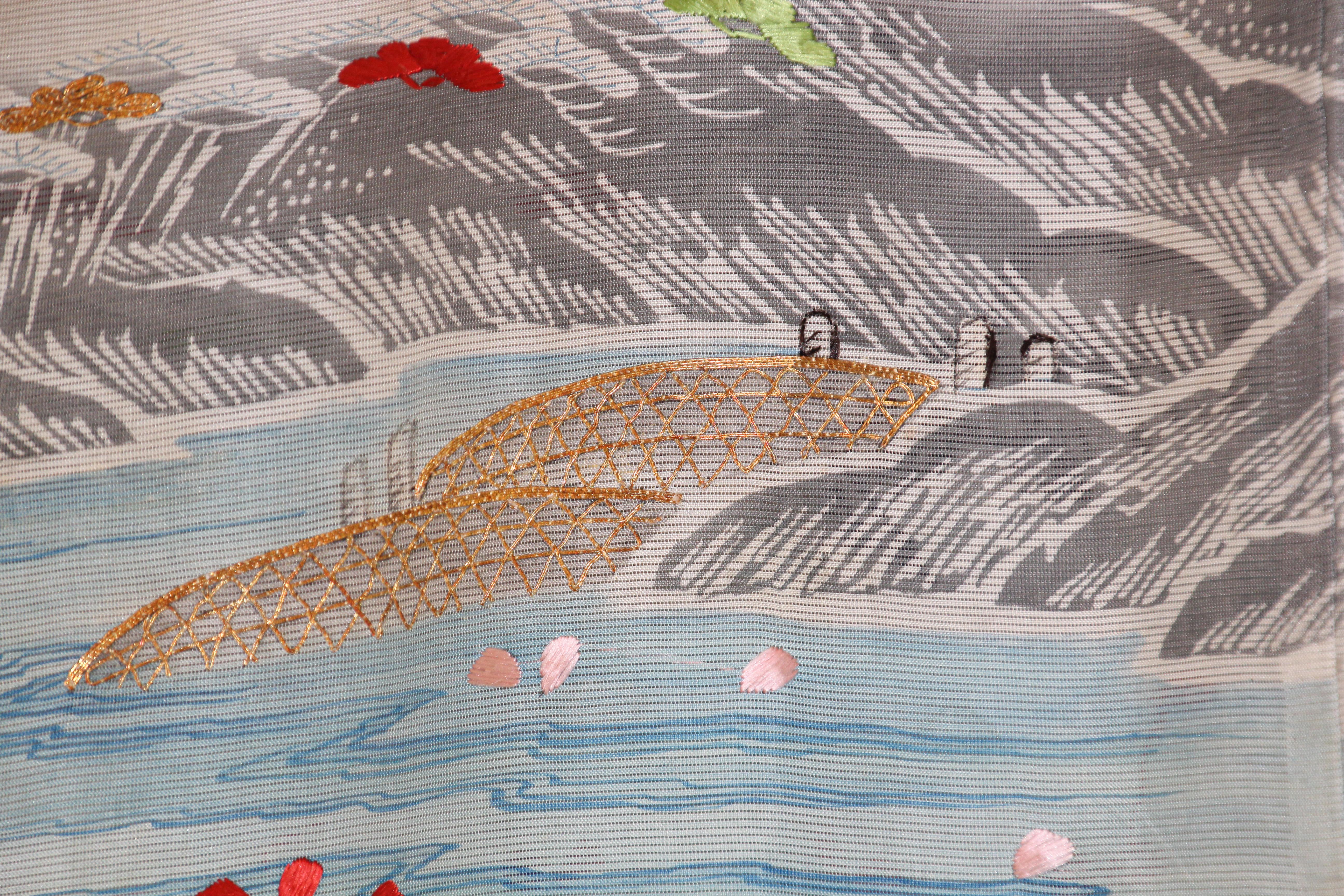 20th Century Fine Vintage Blue Kuro Tomesode Silk Japanese Kimono