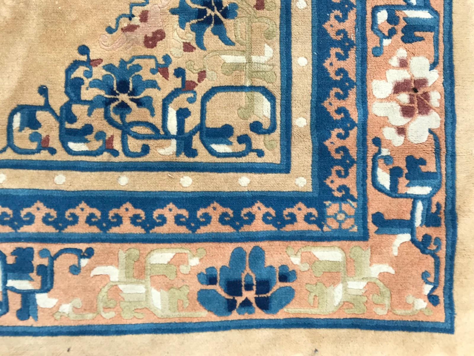 Chinoiserie Fine Vintage Chinese Beijing Rug