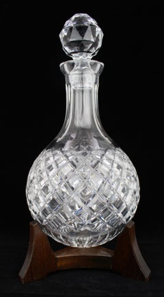 Fine Vintage Crystal Hogget Decanter on Stand