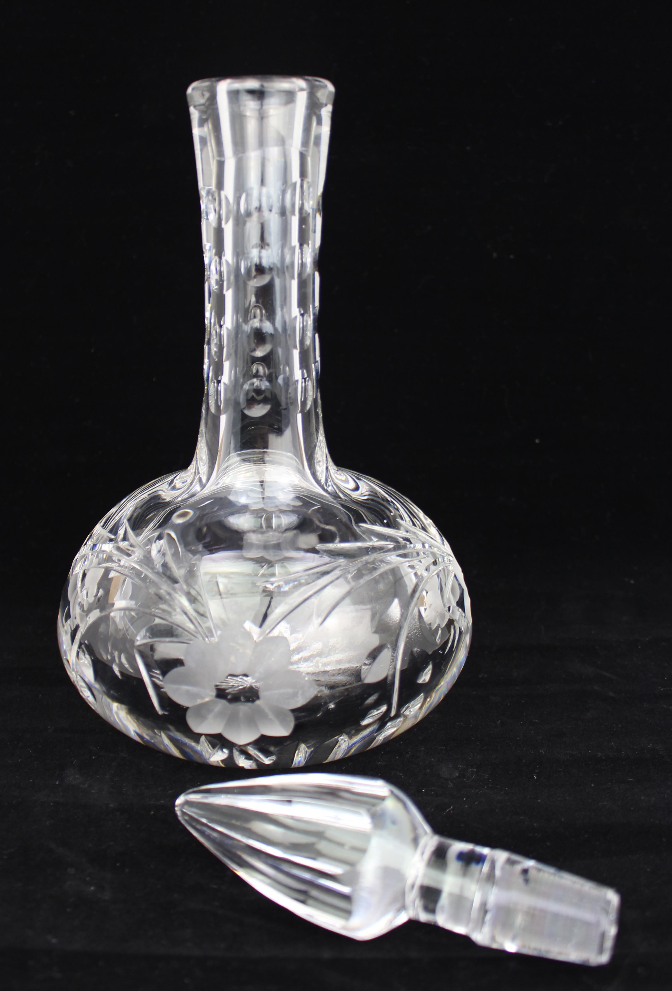 Carafe à boire en cristal taillé de style Vintage en vente 5