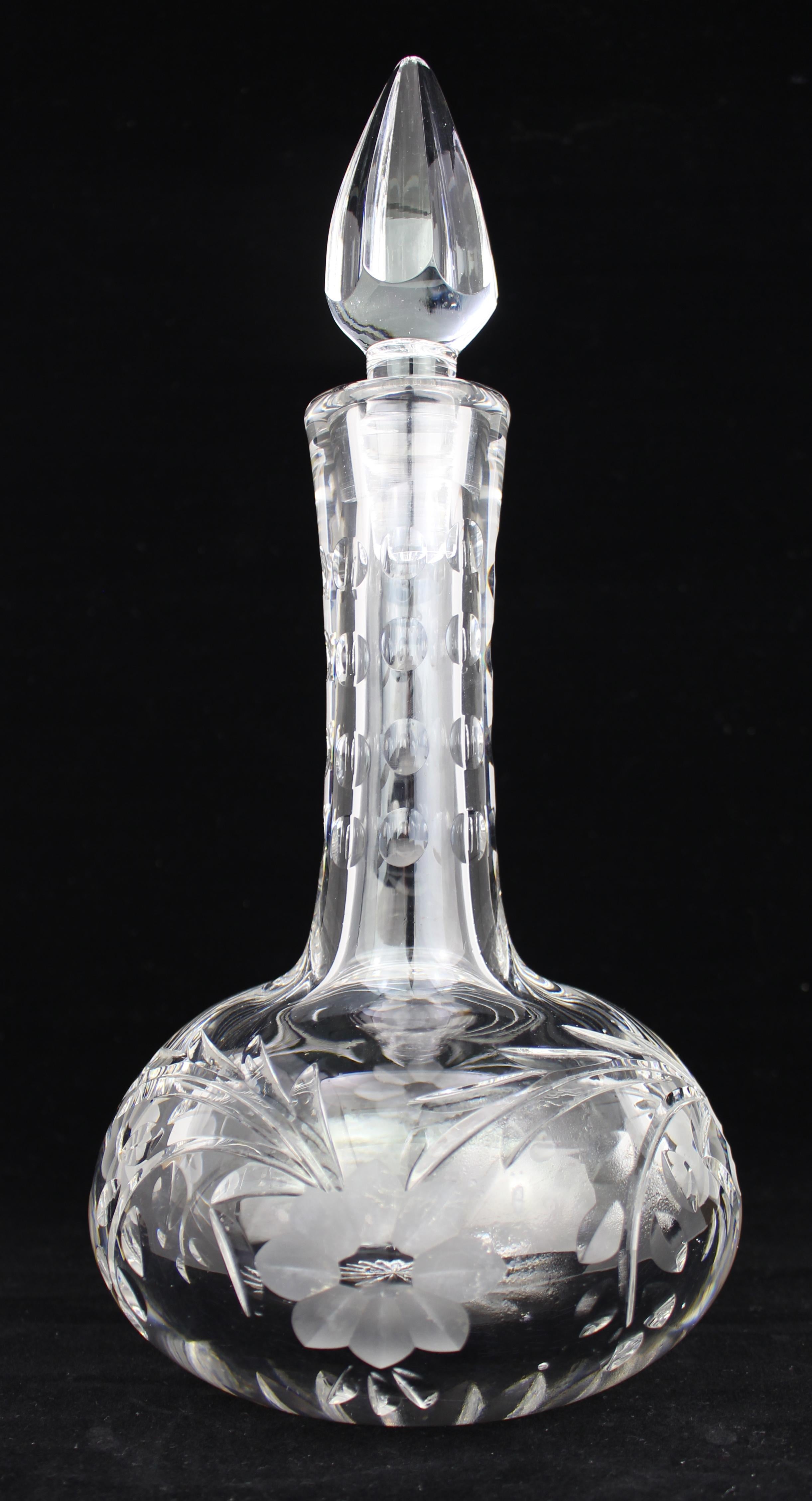 Carafe à boire en cristal taillé de style Vintage en vente 2