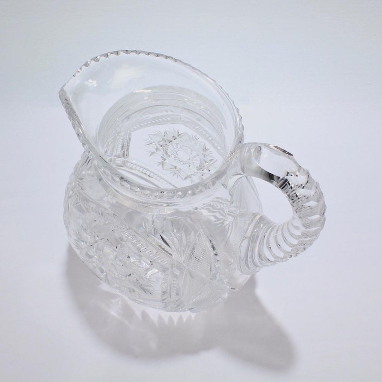 Fine Pitcher Fine Vintage Cut Glass Pitcher with a Narrow Body For Sale at 1stDibs ...