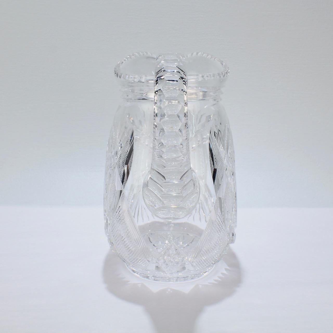 antique cut glass pitcher value