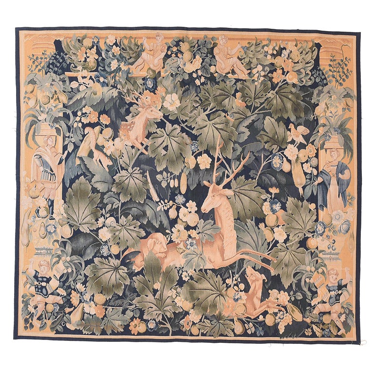 Vintage French Tapestry For Sale