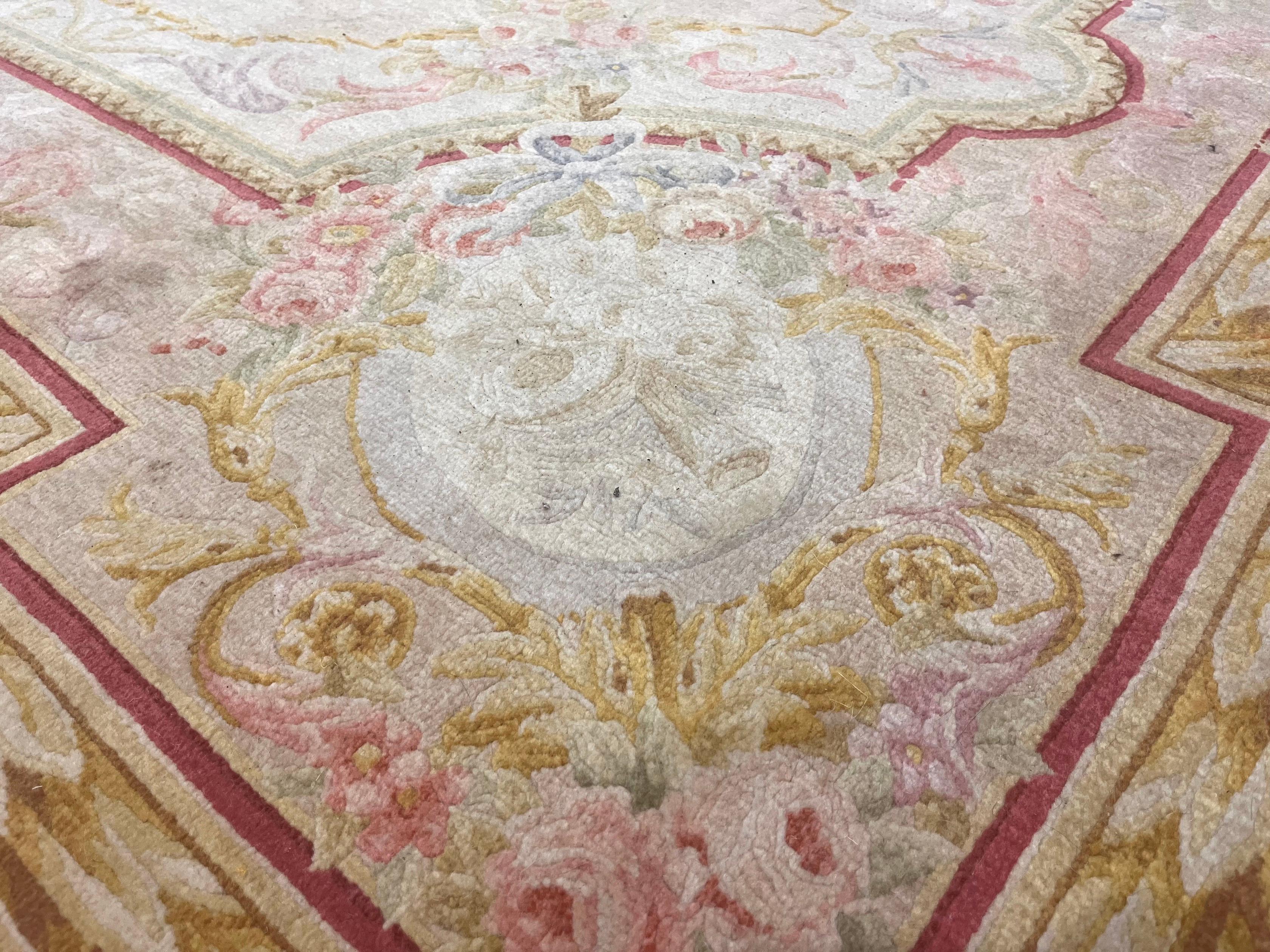 Fina Alfombra Vintage Savornery Francesa 5'10