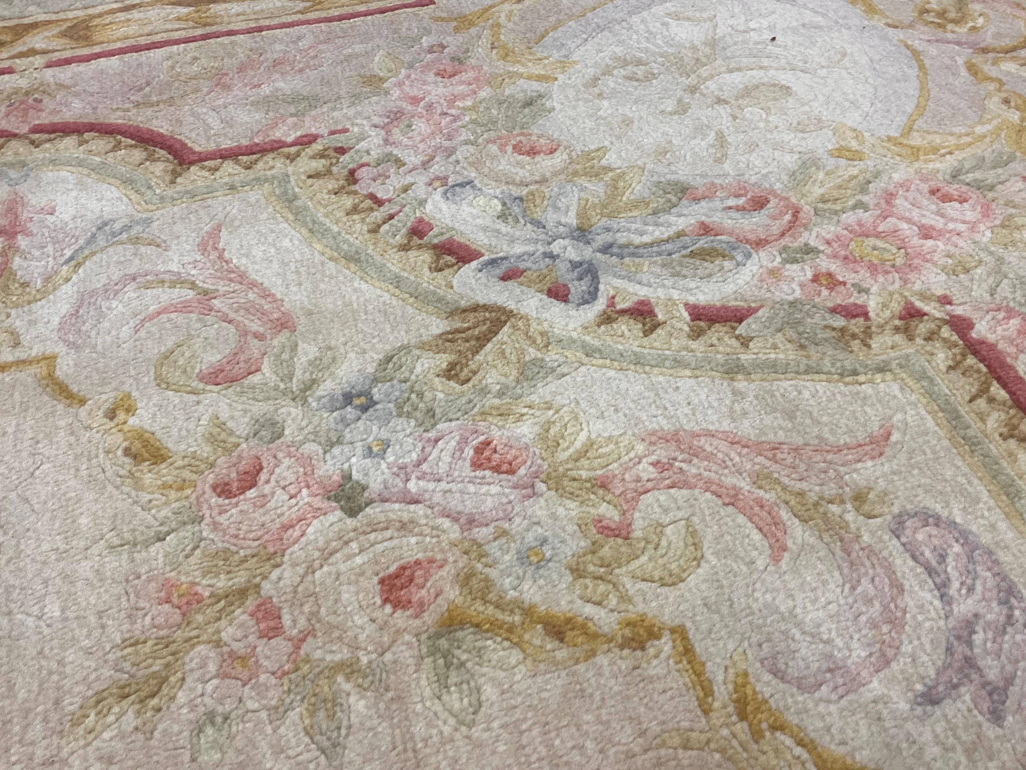 Fina Alfombra Vintage Savornery Francesa 5'10