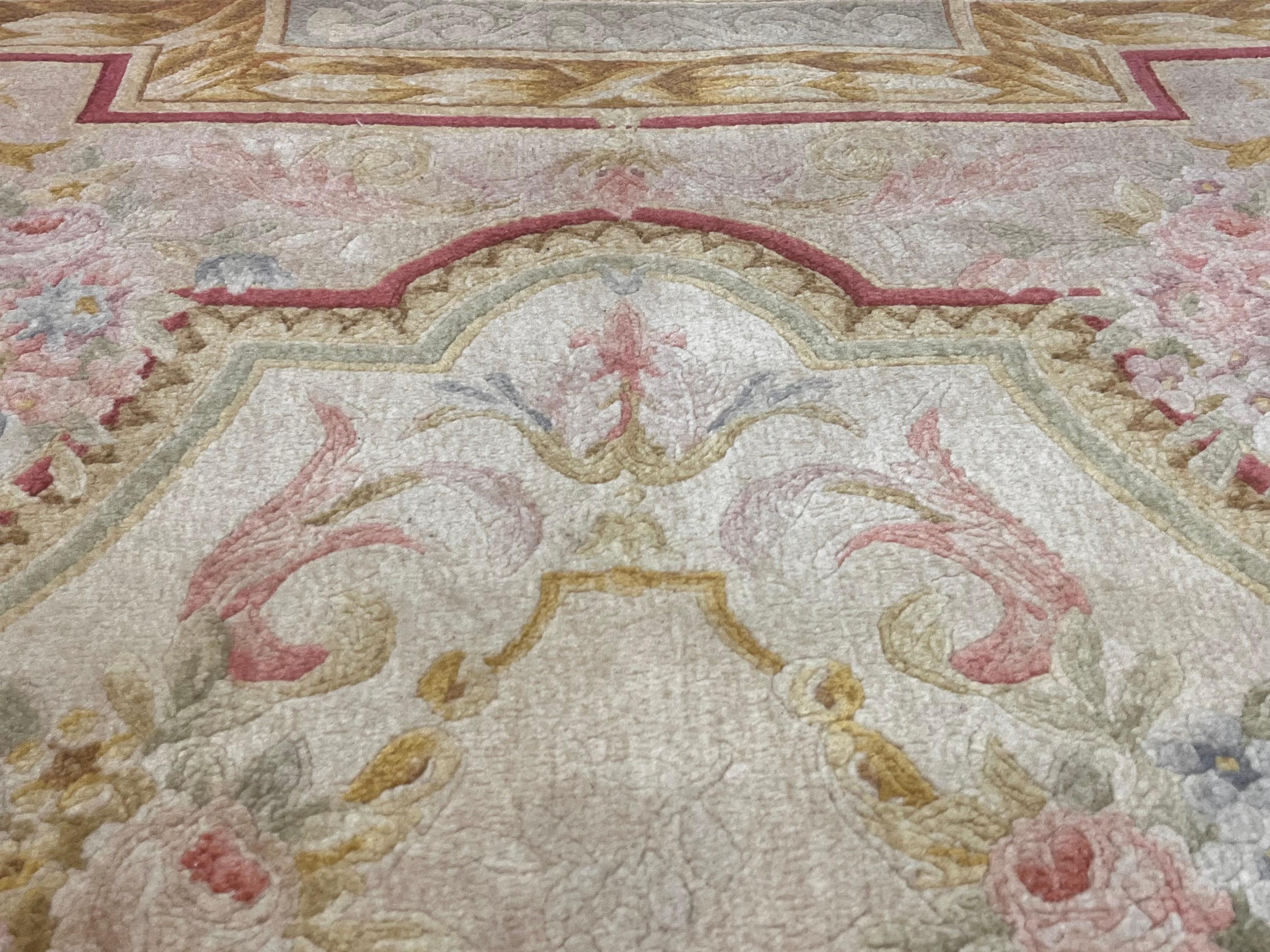 Fina Alfombra Vintage Savornery Francesa 5'10