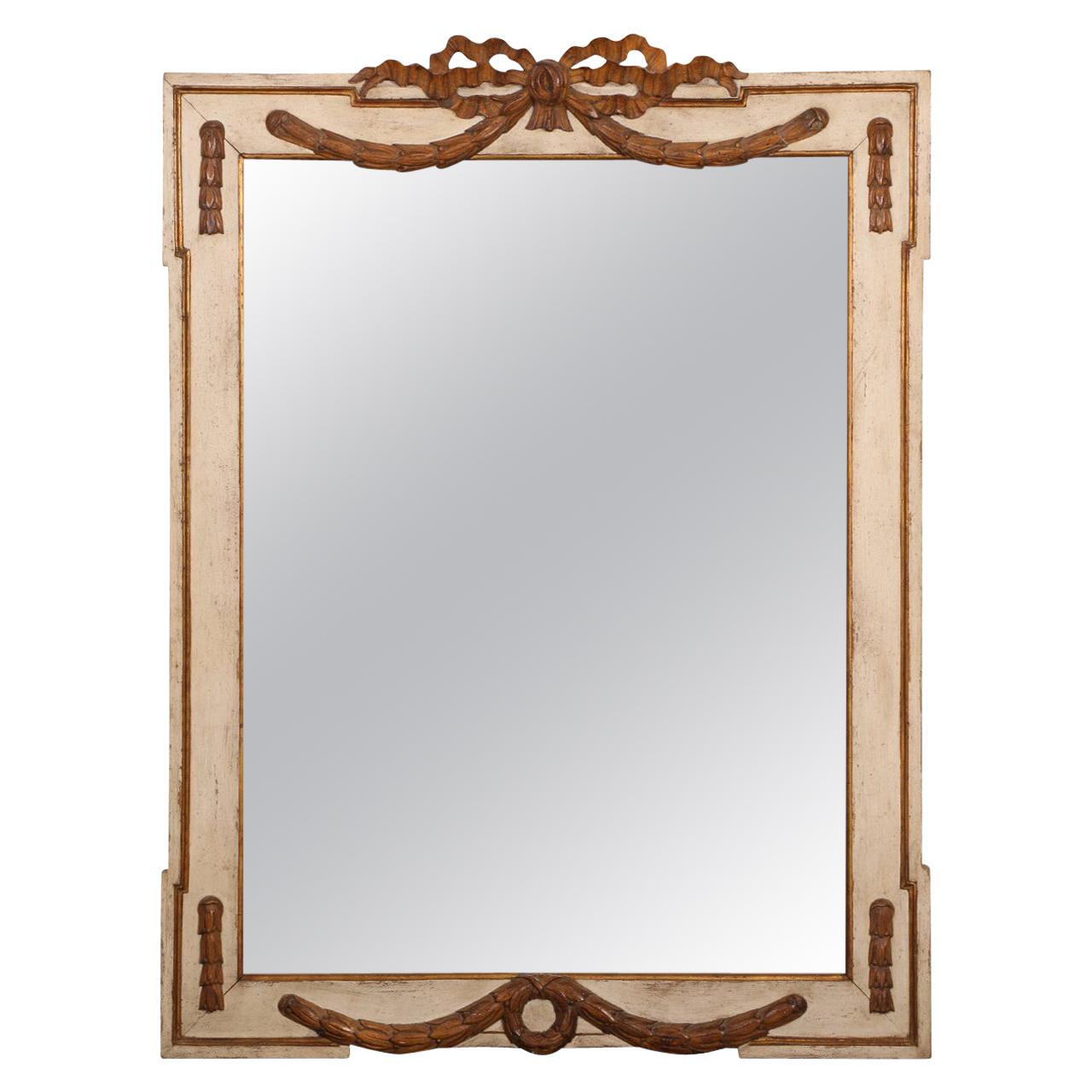 Vintage Carved Teak Frame Mirror at 1stdibs