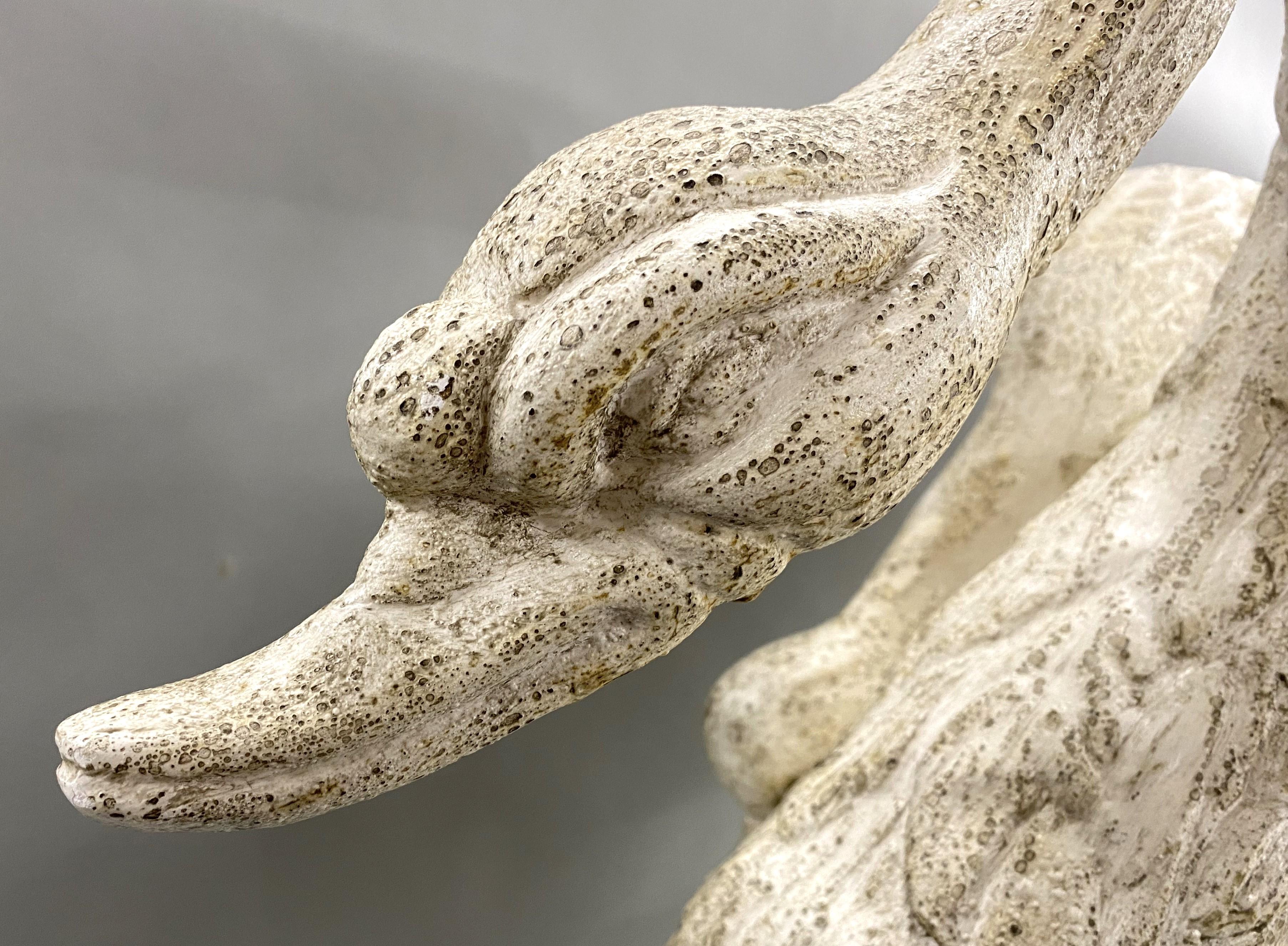 Centre de table Swan en bois sculpté à la main et peint en blanc en vente 3