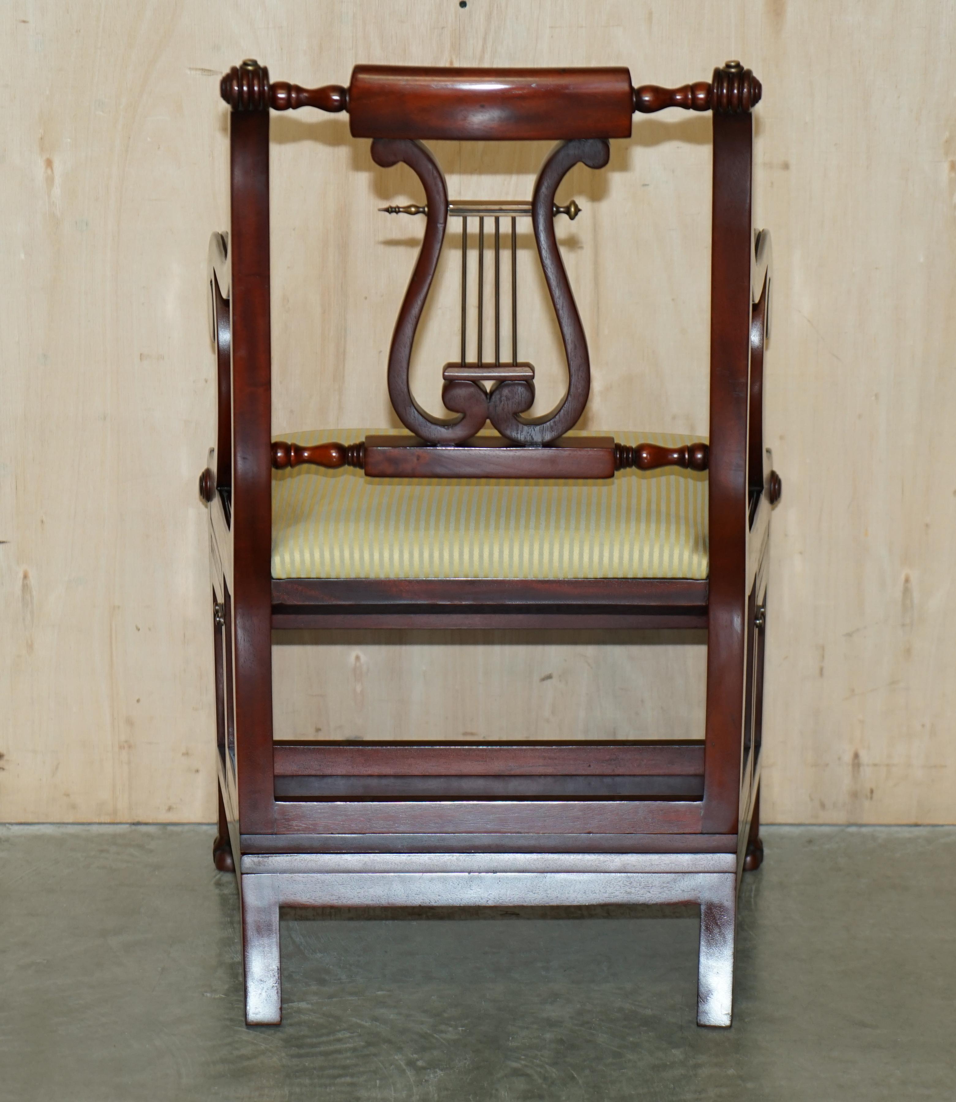 Fine Vintage Hardwood Green Leather Metamorphic Leather Library Armchair Steps For Sale 6