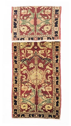 Fine Vintage Indian Agra Short Wool Runner 2’0" x 6’11”