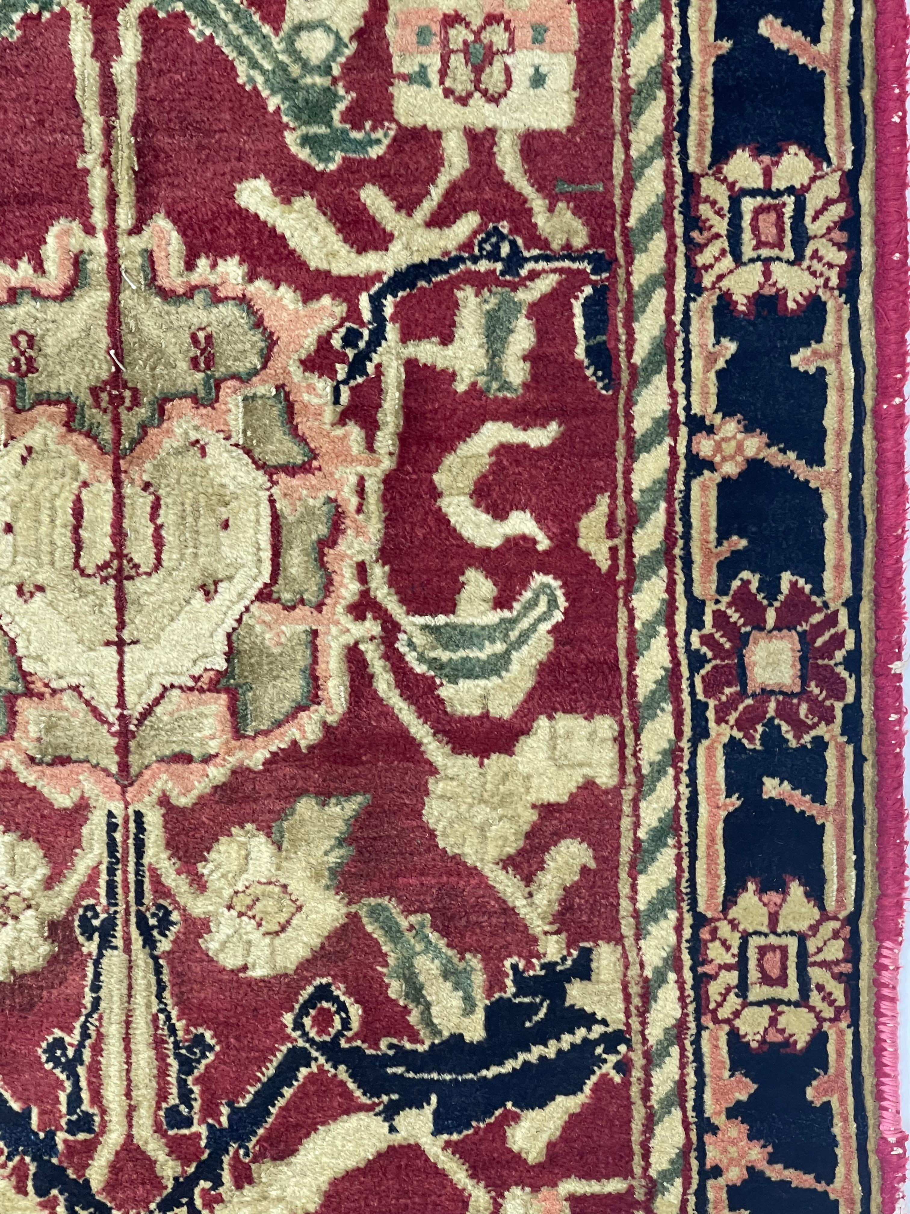 Lana Fine Vintage Indian Agra Short Wool Runner 2'0