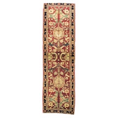 Fine Vintage Indian Agra Short Wool Runner 2’0" x 6’11”