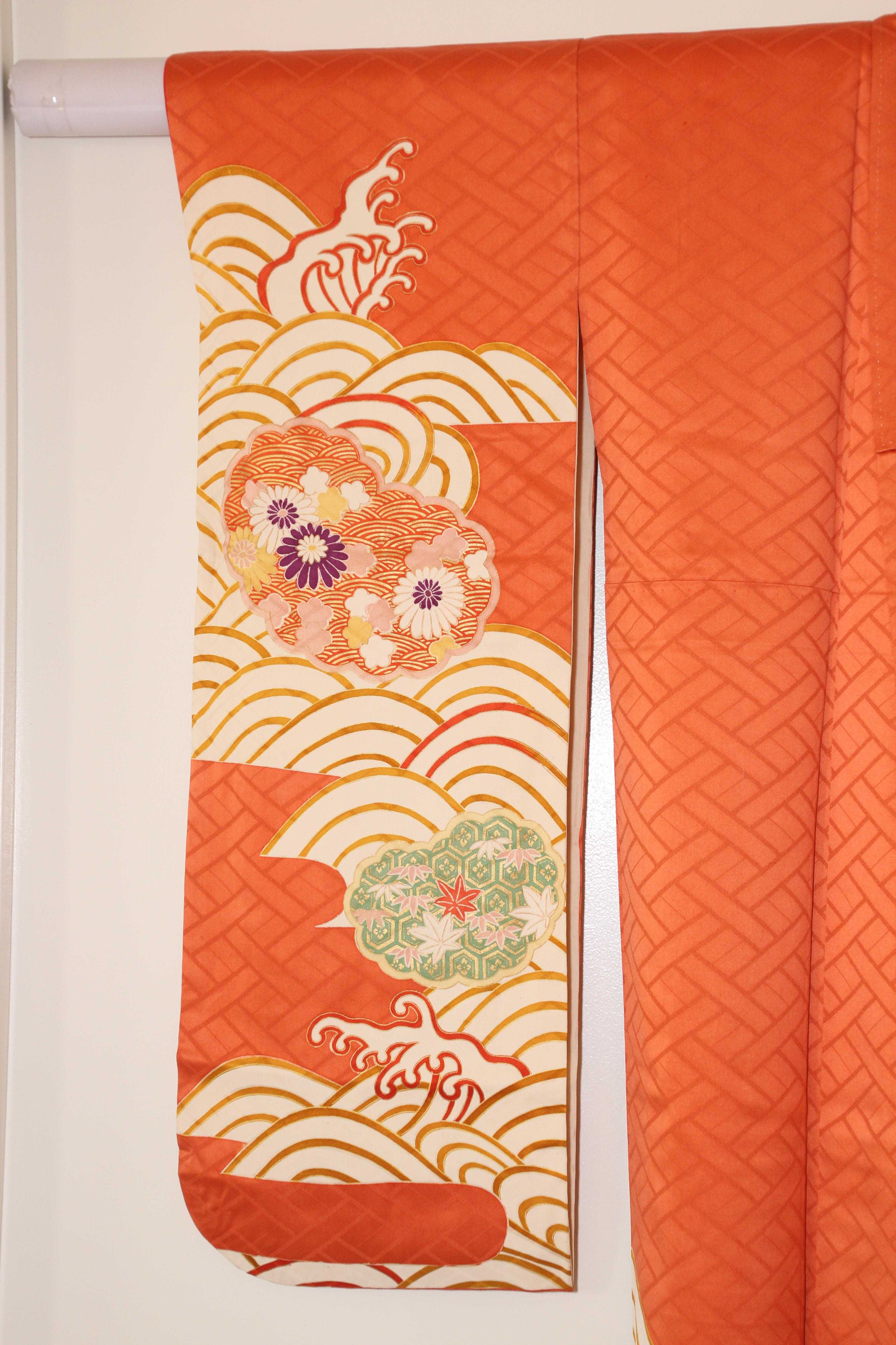Vintage Japanese Kimono Silk Furisode 7
