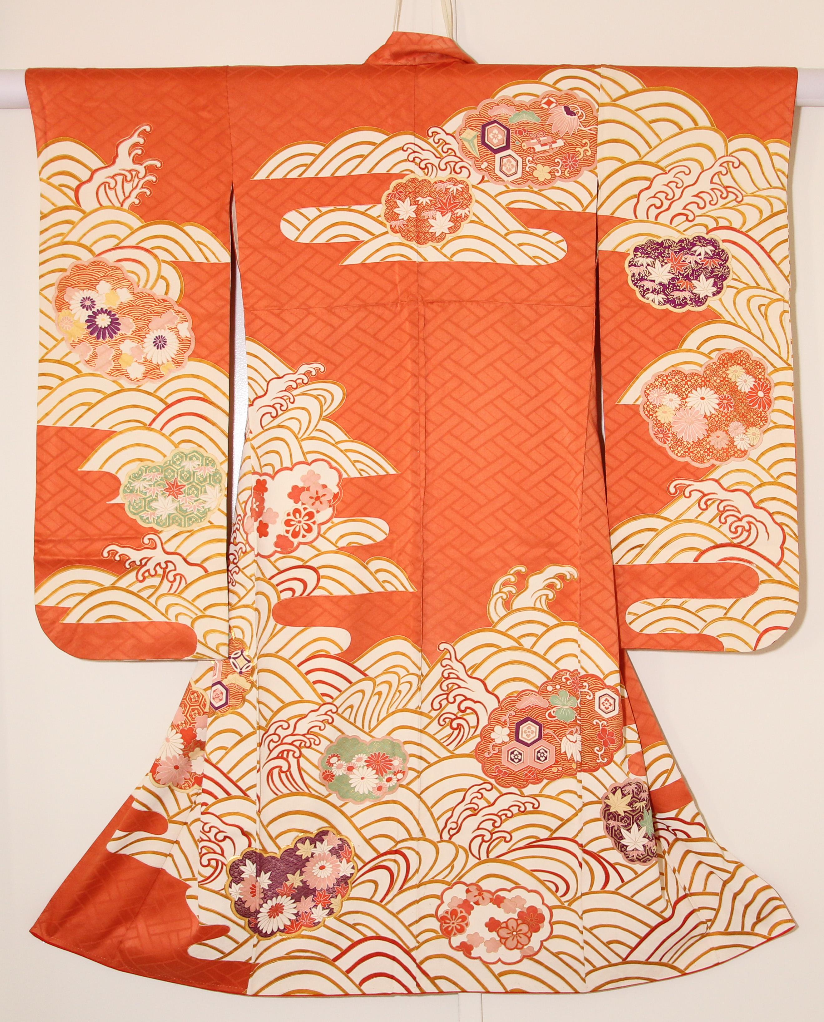 Vintage Japanese Kimono Silk Furisode  11
