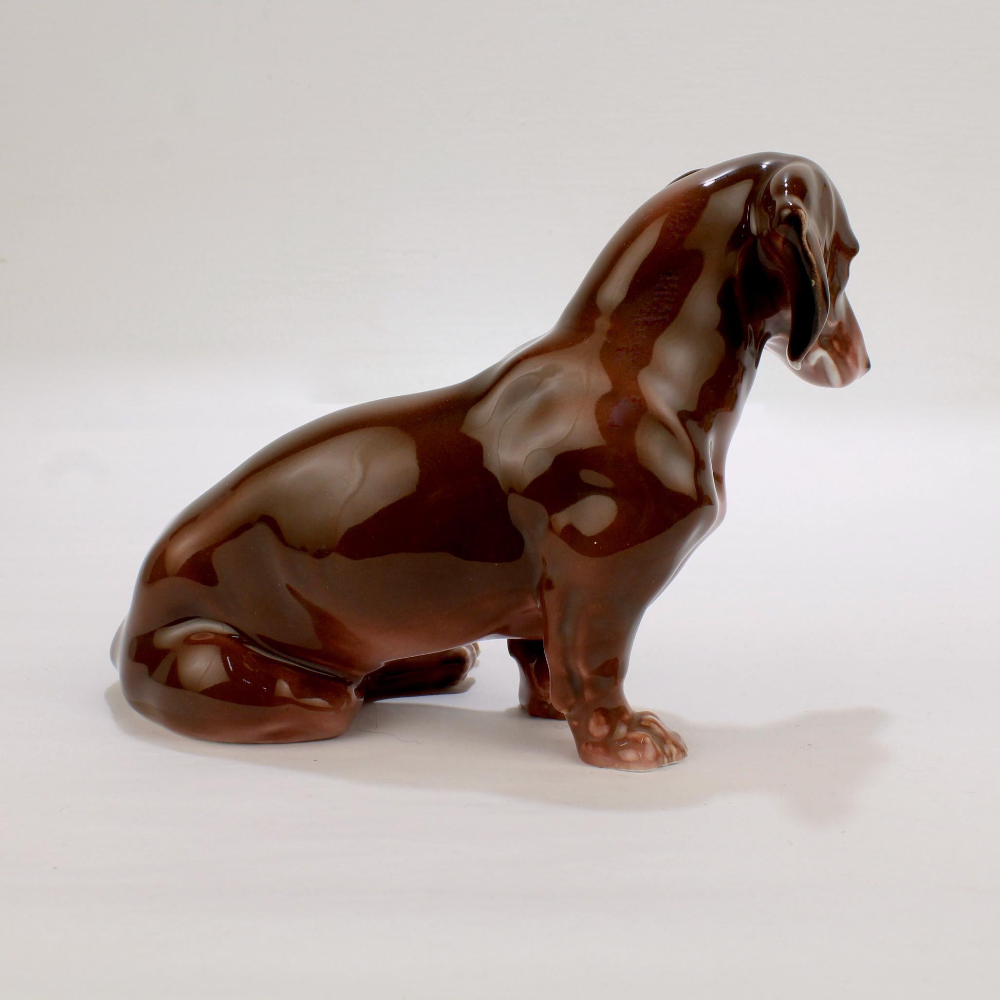 antique dachshund figurine