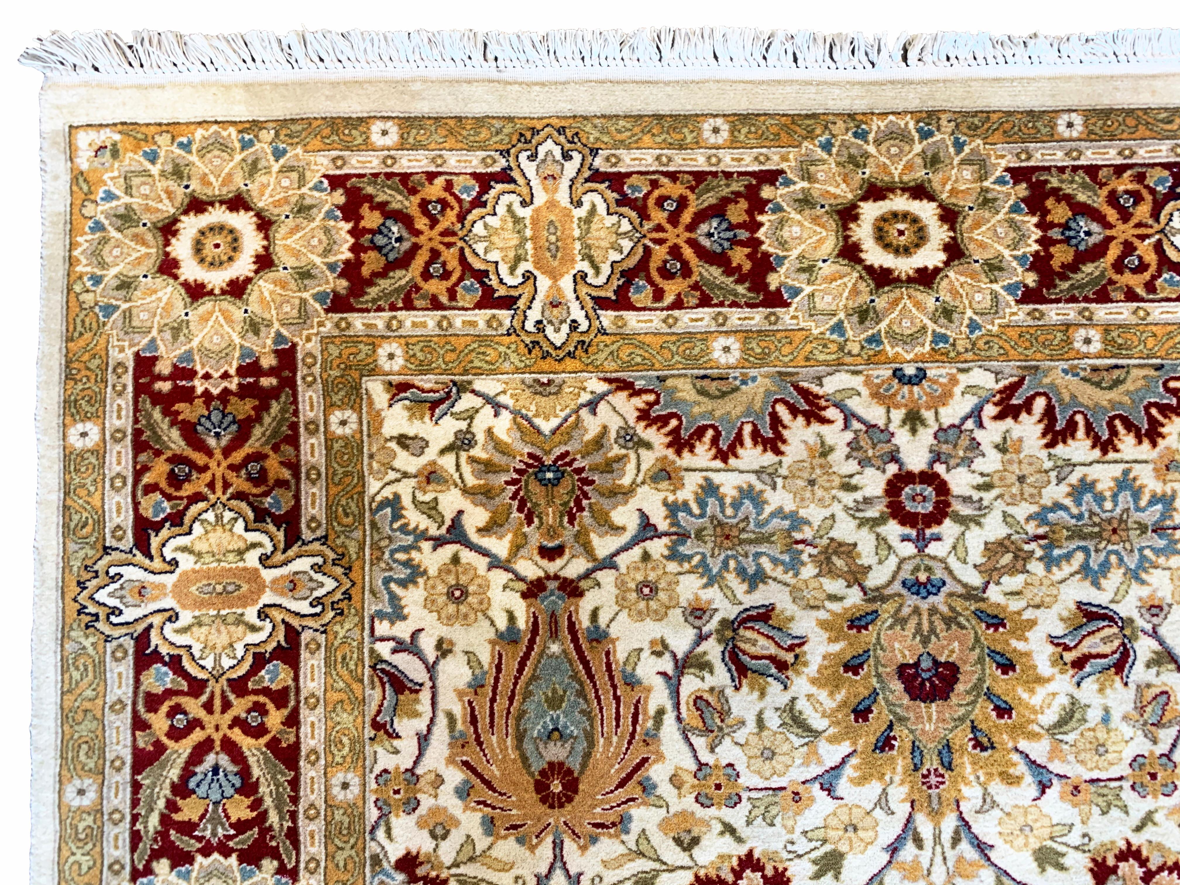 Annodato a mano Kashan d'epoca, circa 1980 in vendita