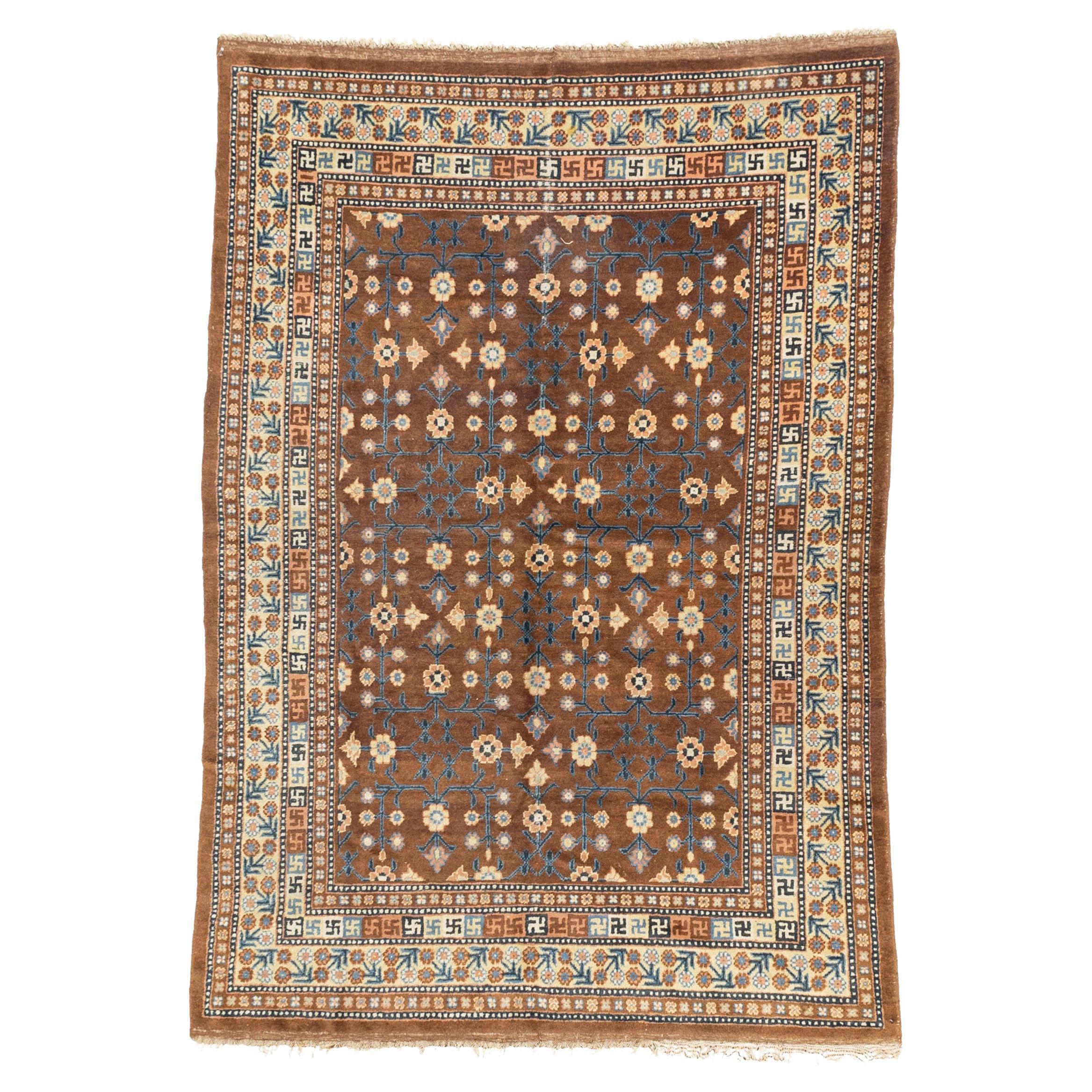 Fine Vintage Khotan Wool Rug 6’6" x 9’3"