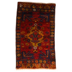 Fine Vintage Konya Turkish Rug, Hand Knotted, circa 1950s