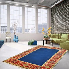 Tappeto orientale turco vintage di grandi dimensioni, annodato a mano 206x296 cm. 6,75x9,76 piedi