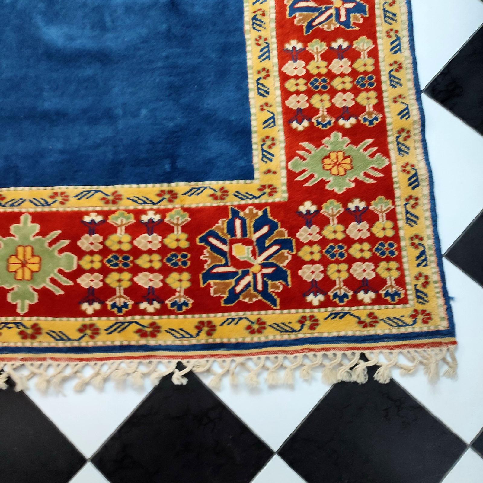Fine Vintage Large Oriental Turkish Rug, Hand Knotted 6.75x9.76 feet For Sale 7