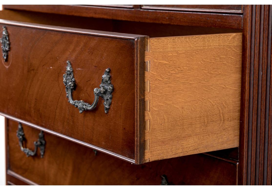 Fine Vintage Mahogany Chest-OnChest In Fair Condition For Sale In Bridgeport, CT