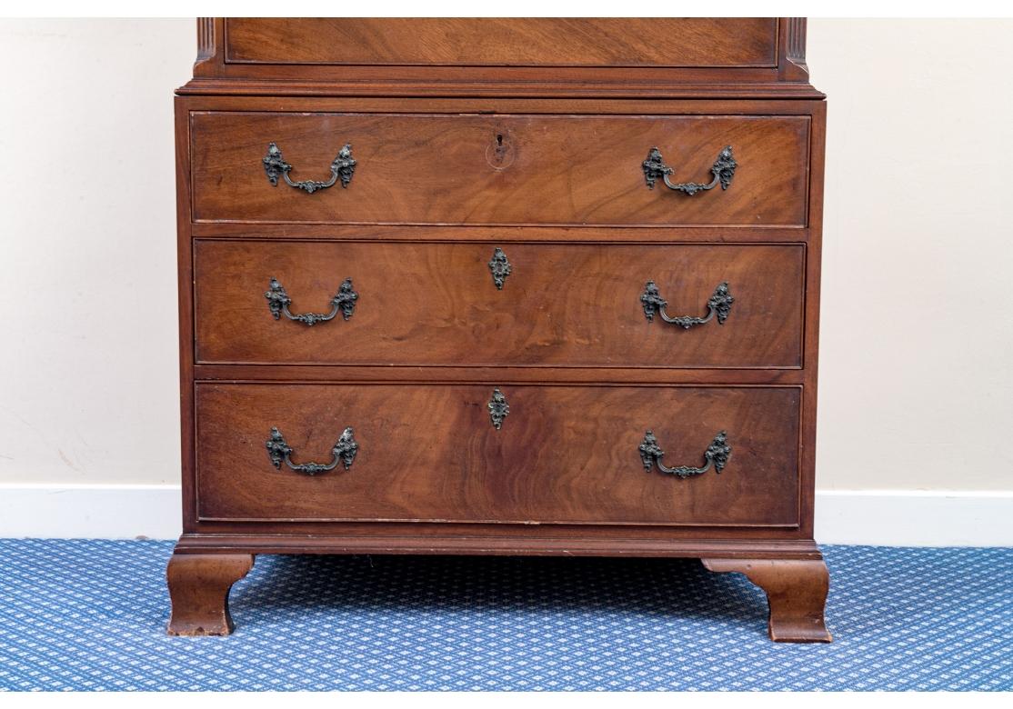 20th Century Fine Vintage Mahogany Chest-OnChest For Sale