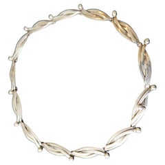 Raffinata collana vintage in stile modernista messicano Taxco Mexico