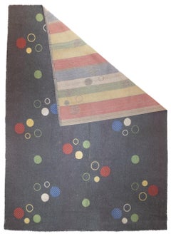 Mid Century European Artistic Wollteppich 7'6'' x 10'8''