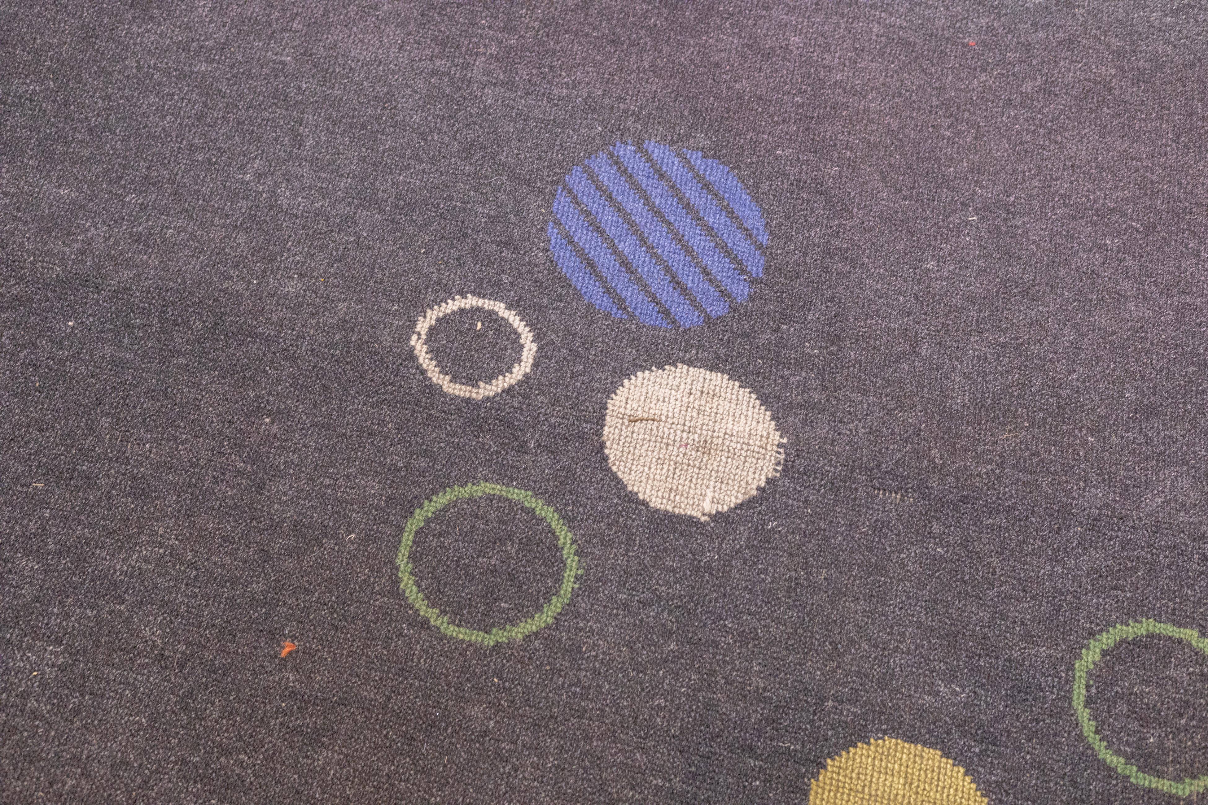 Wool Fine Vintage Modern Rug 7'6'' x 10'8'' For Sale