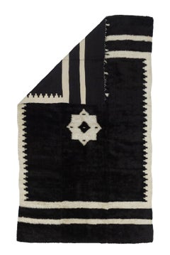 Feine Vintage marokkanische Wolle Teppich 3'10" x 6'6"