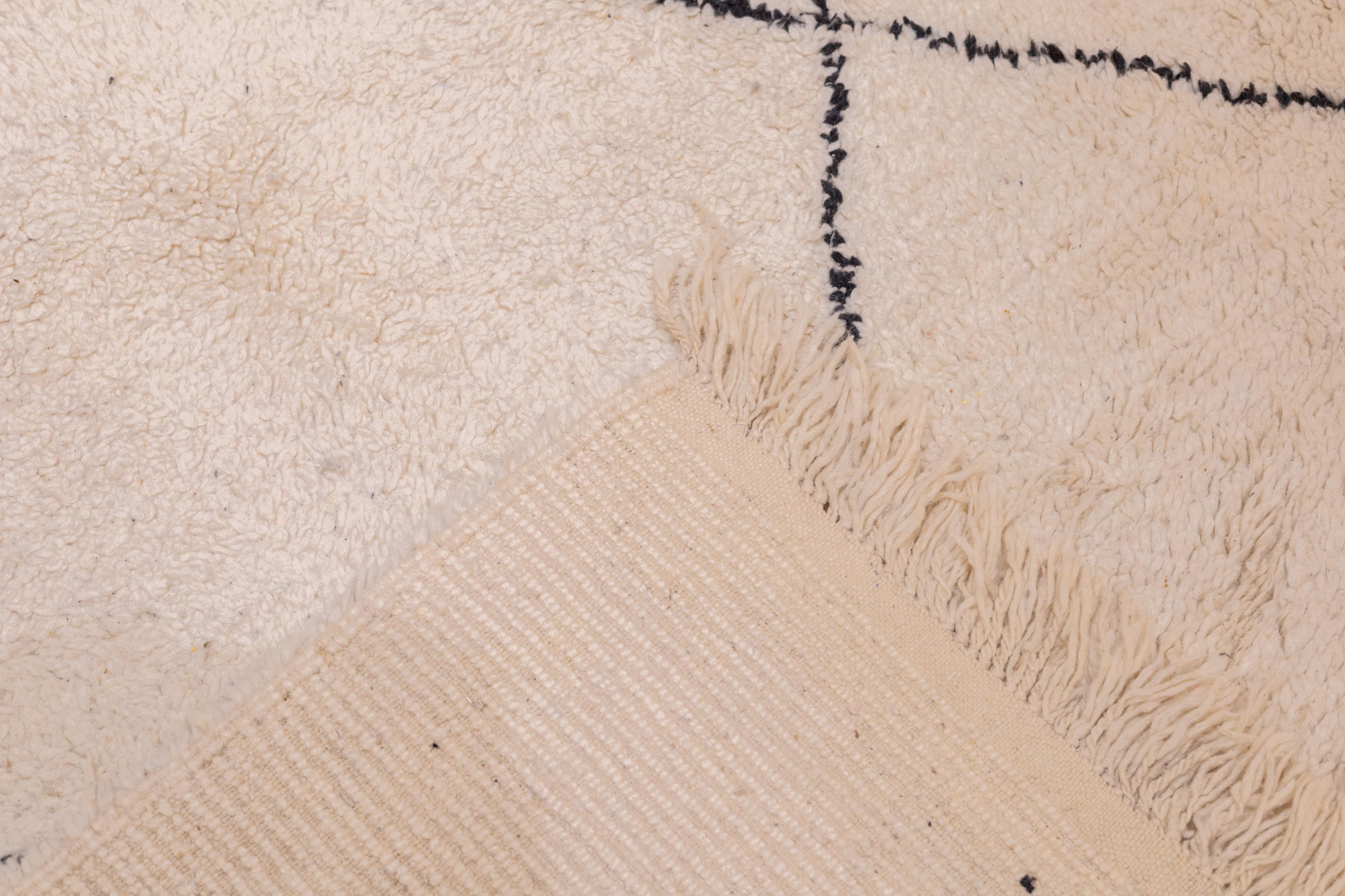Alfombra Vintage de Lana Marroquí 5'8'' x 8'6'' en venta 3